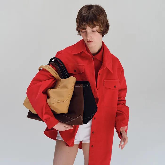 Nubuck Large Boat Bag in Brown