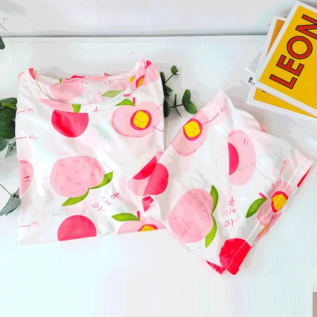 [당일출고]네온 봉송아 파자마세트/2시이전주문시/잠옷세트/파자마/홈웨어/여름잠옷/신상/홈웨어/파자마/원피스파자마/봄/세트잠옷/긴팔/반팔/라운지웨어