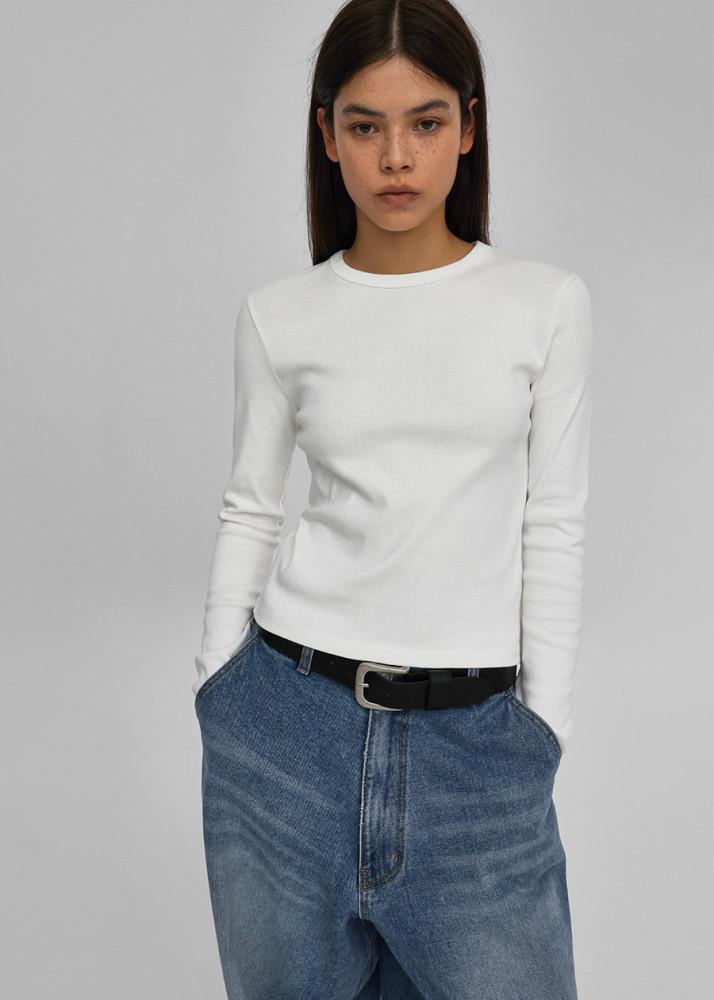 [3천장판매] [B-BASIC] 스탠다드 라운드 긴팔티 (2SIZE)