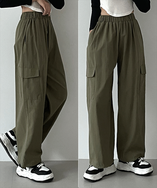 💖롱/숏/2way💖 다롱 가을 간절기 봄 와이드 밴딩 스트링 투웨이 조거 롱 카고 면 팬츠 / 데일리 y2k 꾸안꾸 트레이닝 빅사이즈 롱버전 츄리닝 바지