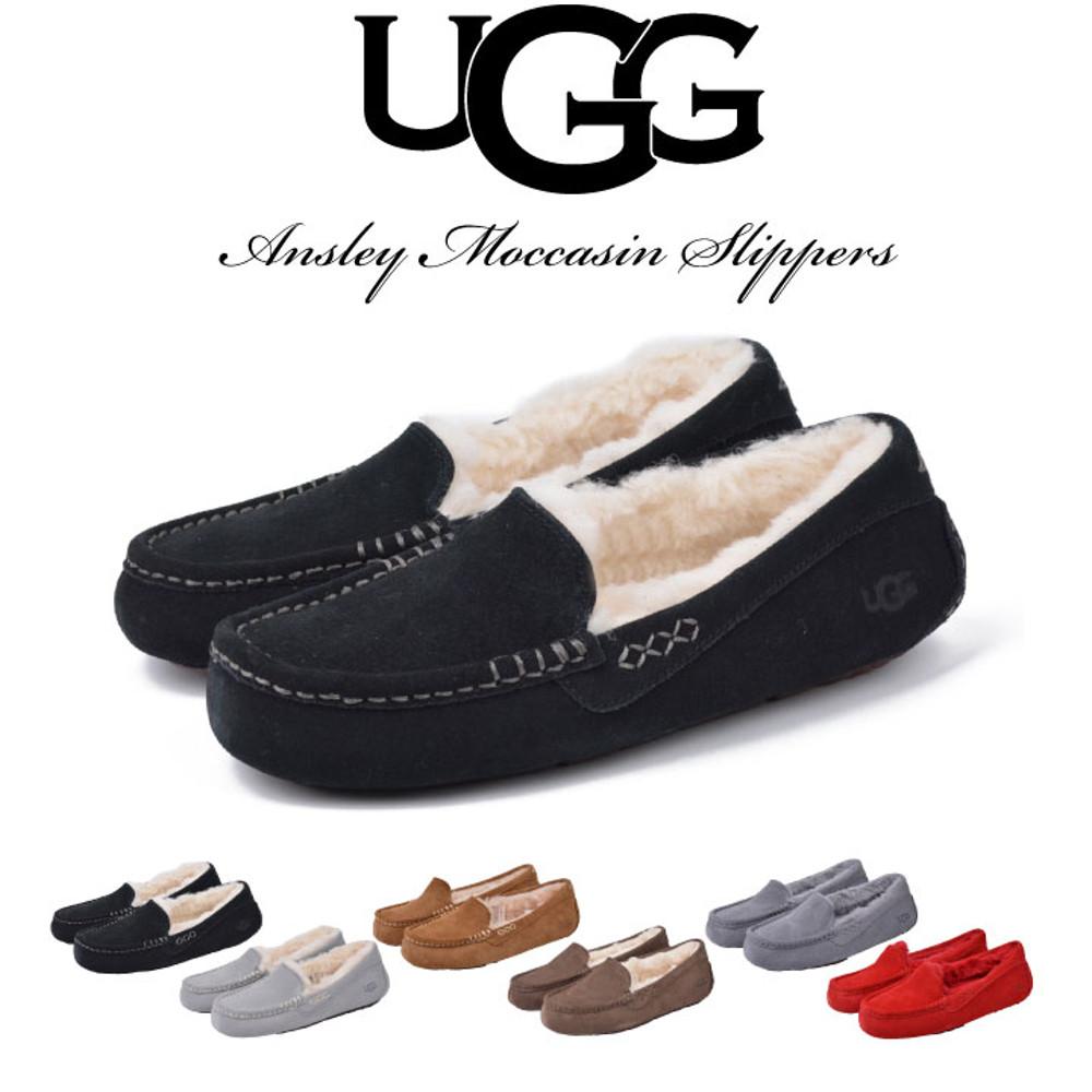 UGG ANSLEY 어그 앤슬리 양털 모카신 슬립온 여성 6컬러 1106878