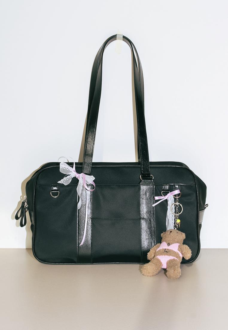 [TEETH] LEATHER COMBIE SCHOOL BAG_BLACK
