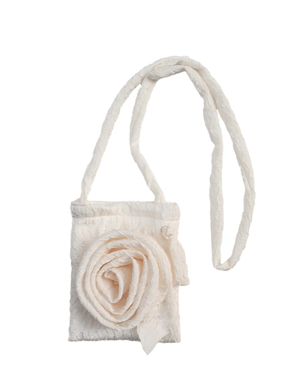 블루밍 로즈 자카드 백 - 아이보리