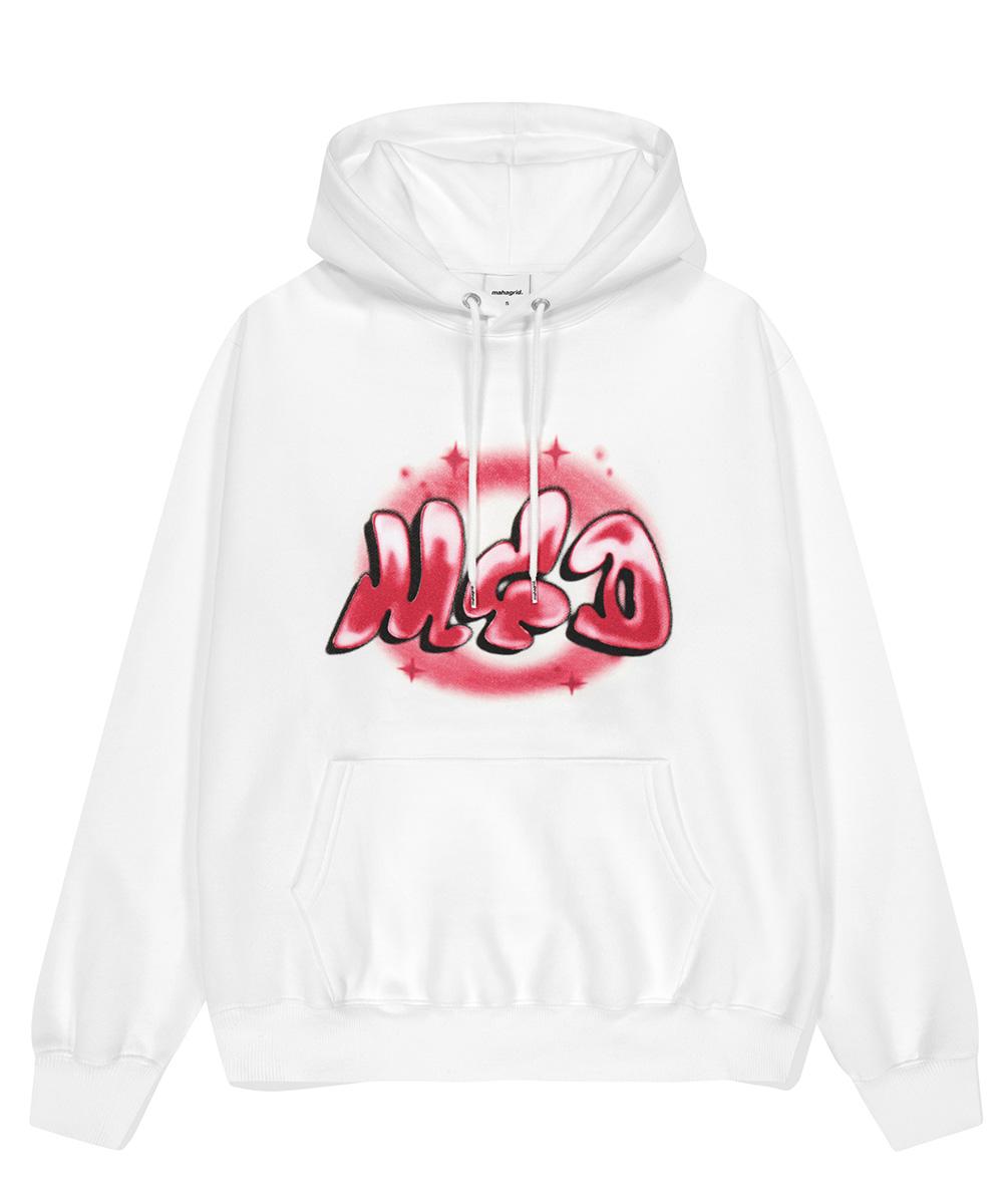 AIRBRUSH MGD HOODIE[WHITE]