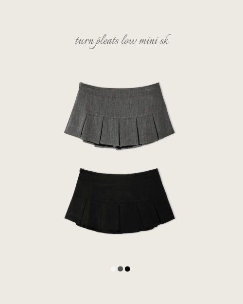 클라우드이모션 [ 데일리 ] 턴 플리츠 로우 미니 SK