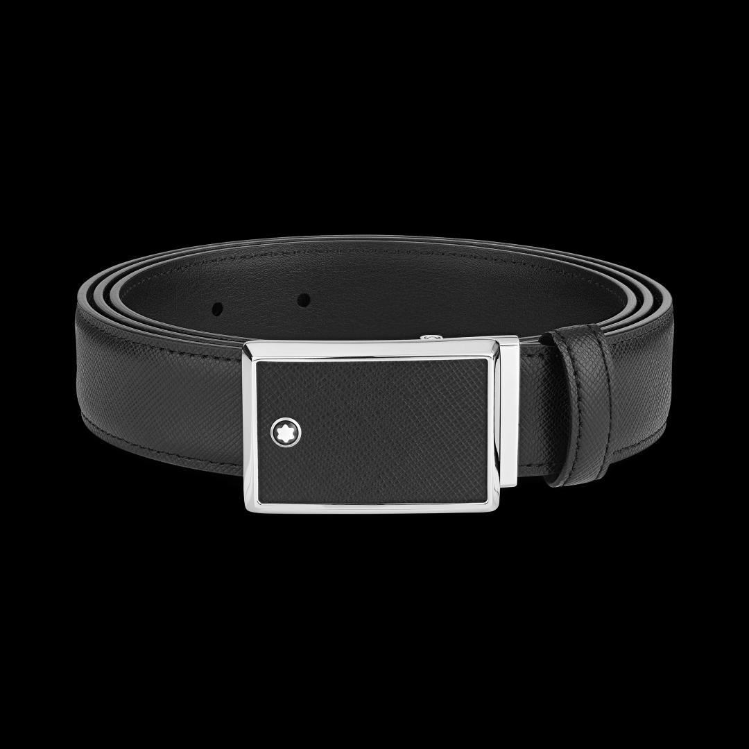 블랙 30mm 레더 벨트