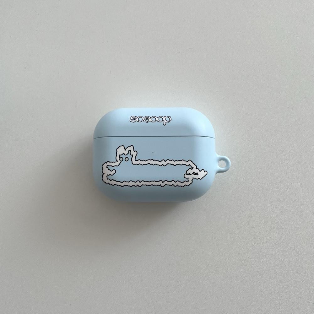 sosoop blue cotton airpods hard case (pro.3세대)