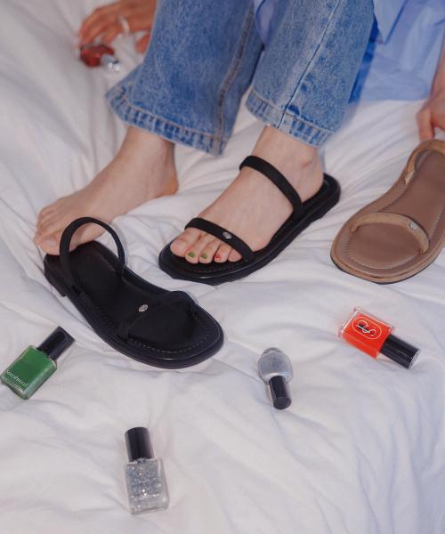 에녹 투 스트랩 로고 슬리퍼 [n090]_2color