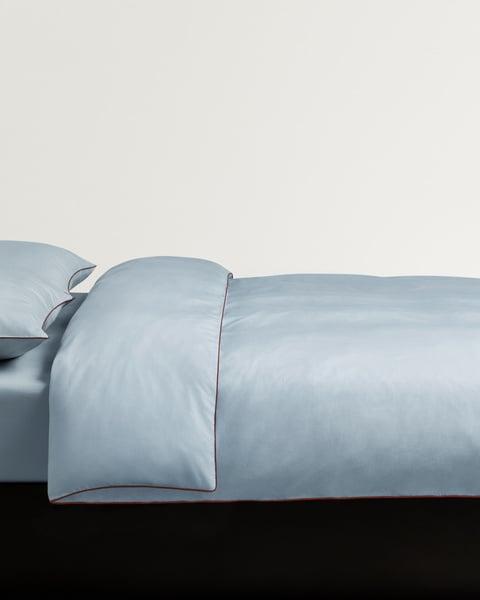 Percale Duvet Cover – Shirt Blue/Red