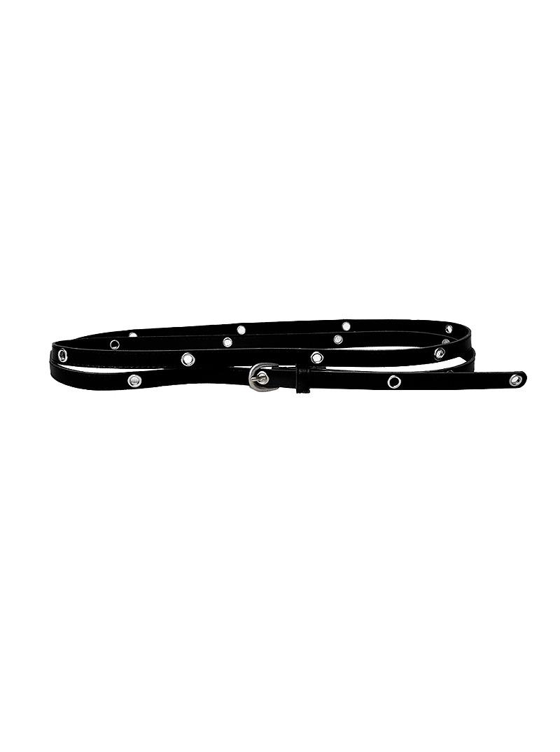 RING RING DOUBLE METAL EYELET SLIM LONG BELT 링링 더블 메탈 아일렛 슬림 롱벨트