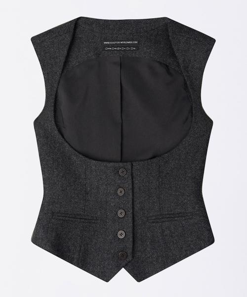 Classic Wool Vest Gray