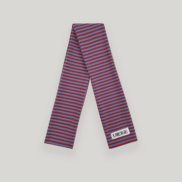 Pink/Sky Blue Stripe Fleece Mufler