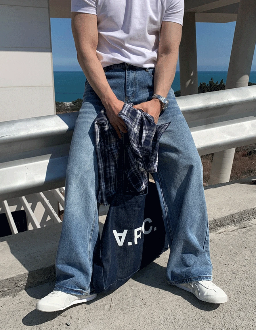 룩 워너스 111 베이직 와이드 데님 팬츠