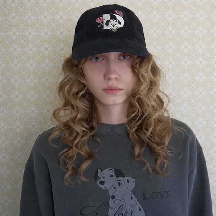 Dalmatian_Rose Cap Black