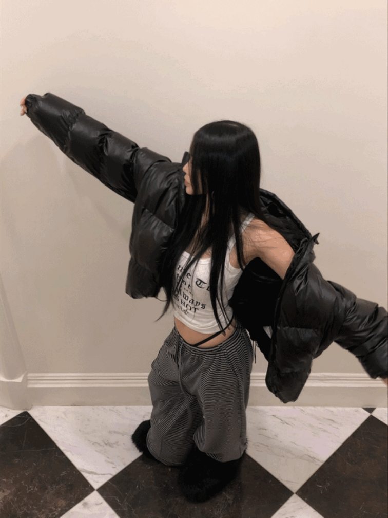 Glossy Puffer Padding Jumper