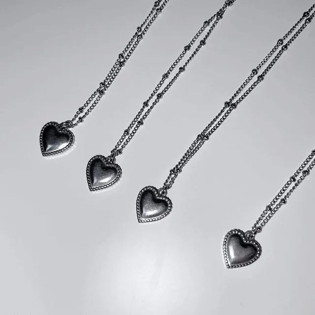 [made] 써지컬 실버 도트 체인 펜던트 목걸이