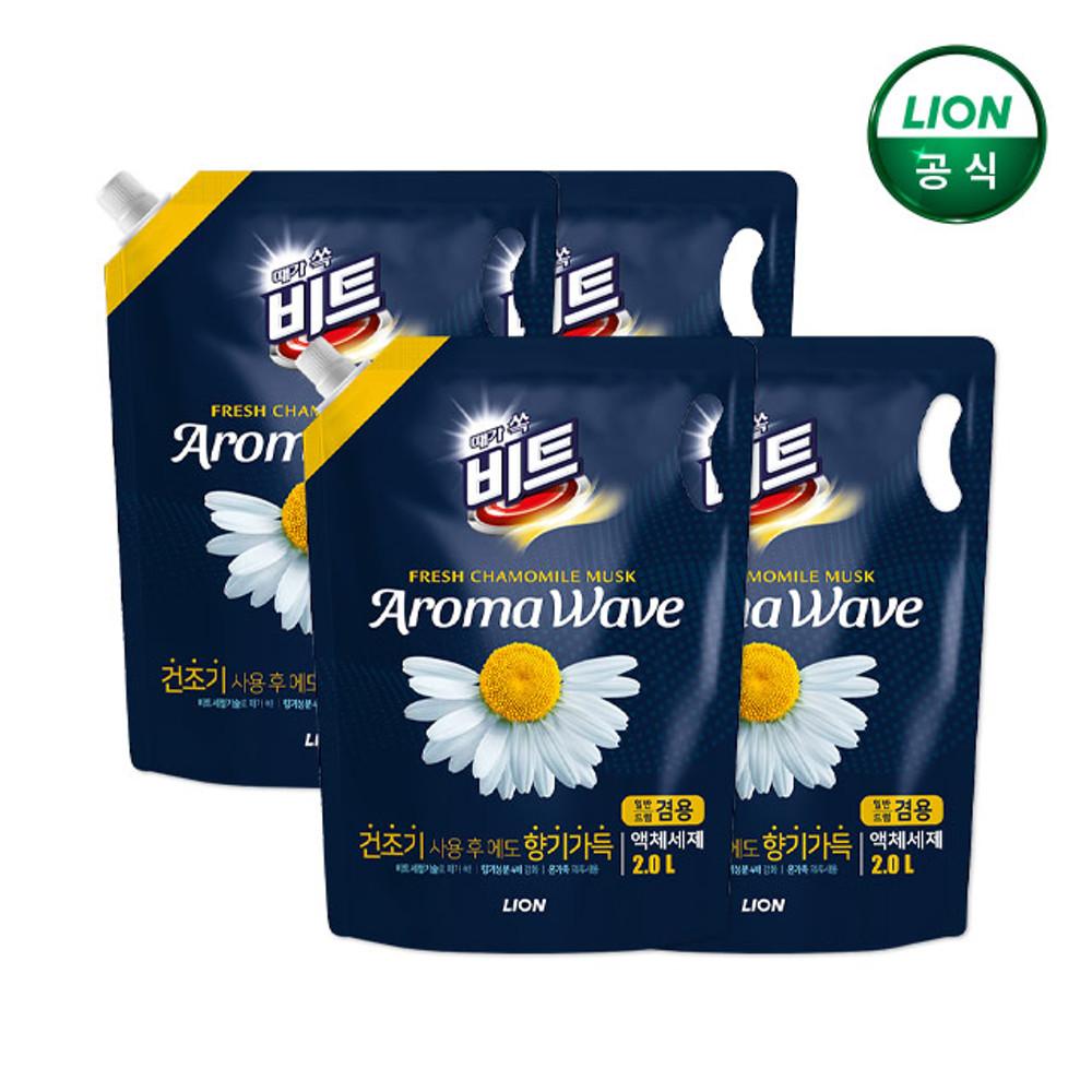 비트 아로마웨이브 세탁세제 2L 리필 x 4개