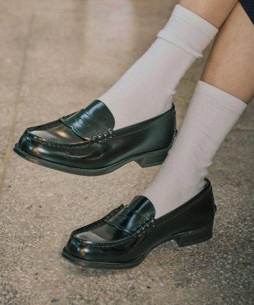 여성용 소가죽 페니로퍼 HS-304_BLACK