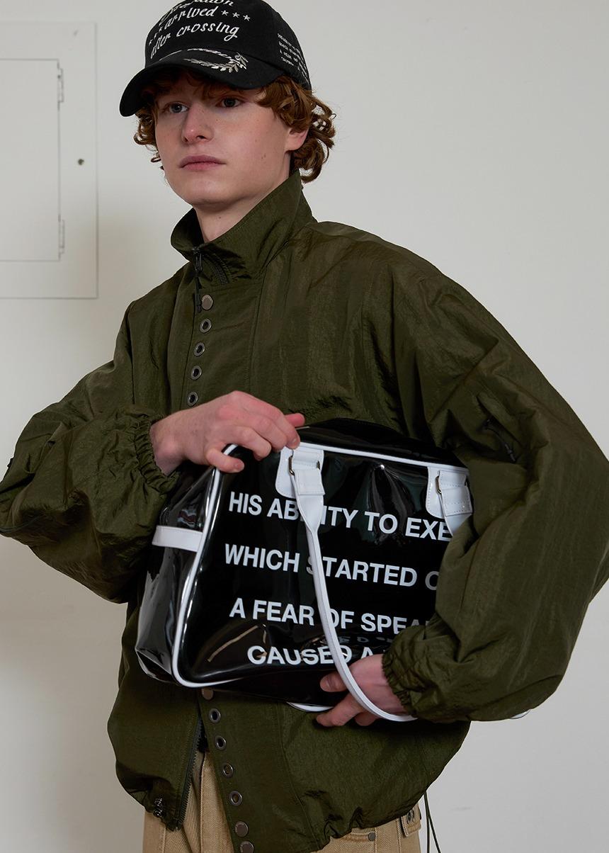 lettering bowling bag(black)