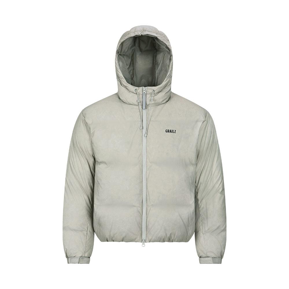 HIDDEN QUILT DUCK DOWN PUFFER [GREY]