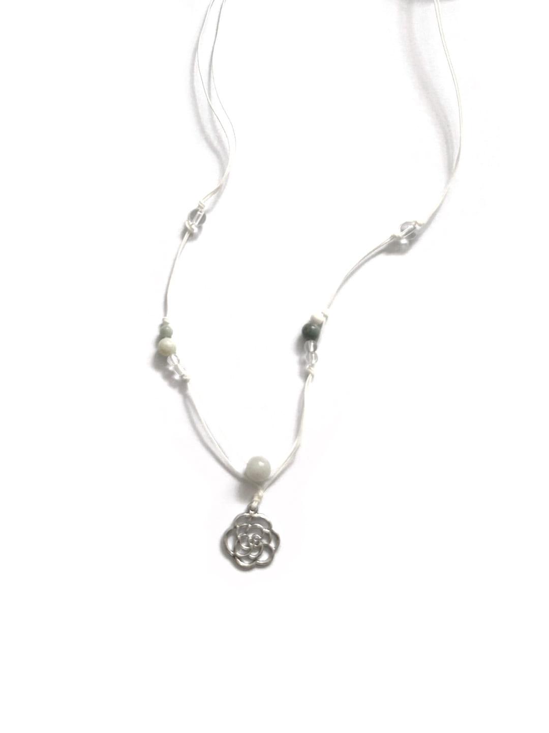 jade flower necklace