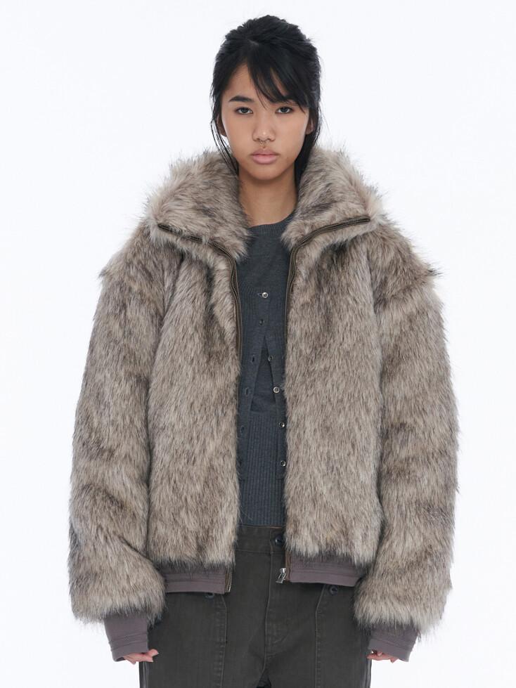 Fur Jacket Grey