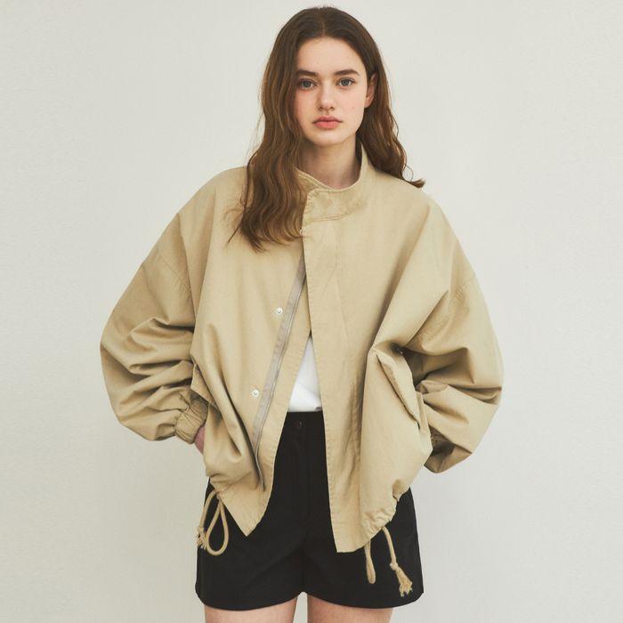 W/90s Classic Fishtail Short Bomber Jacket_Beige(WC25-OT01)