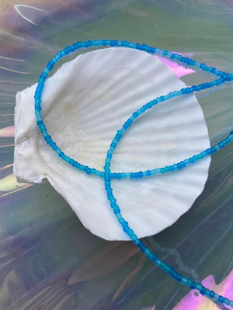 [나랑하] 푸른 바다 비즈목걸이 blue sea beads necklace