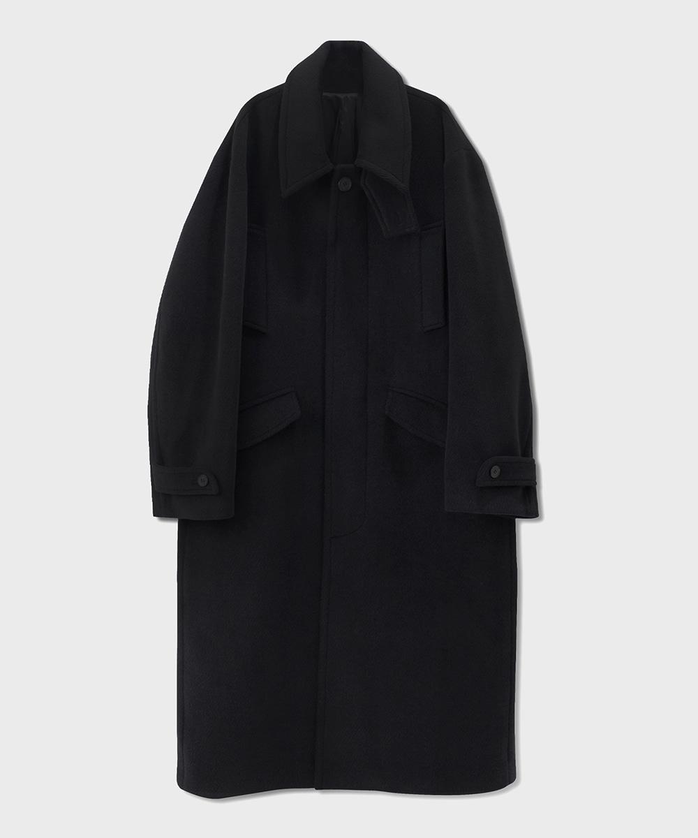 [23F/W] balmacaan coat (black)