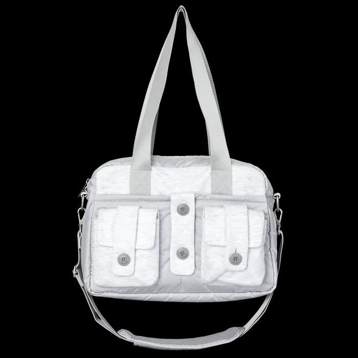 BUTTON POCKET BAG_WHITE GREY