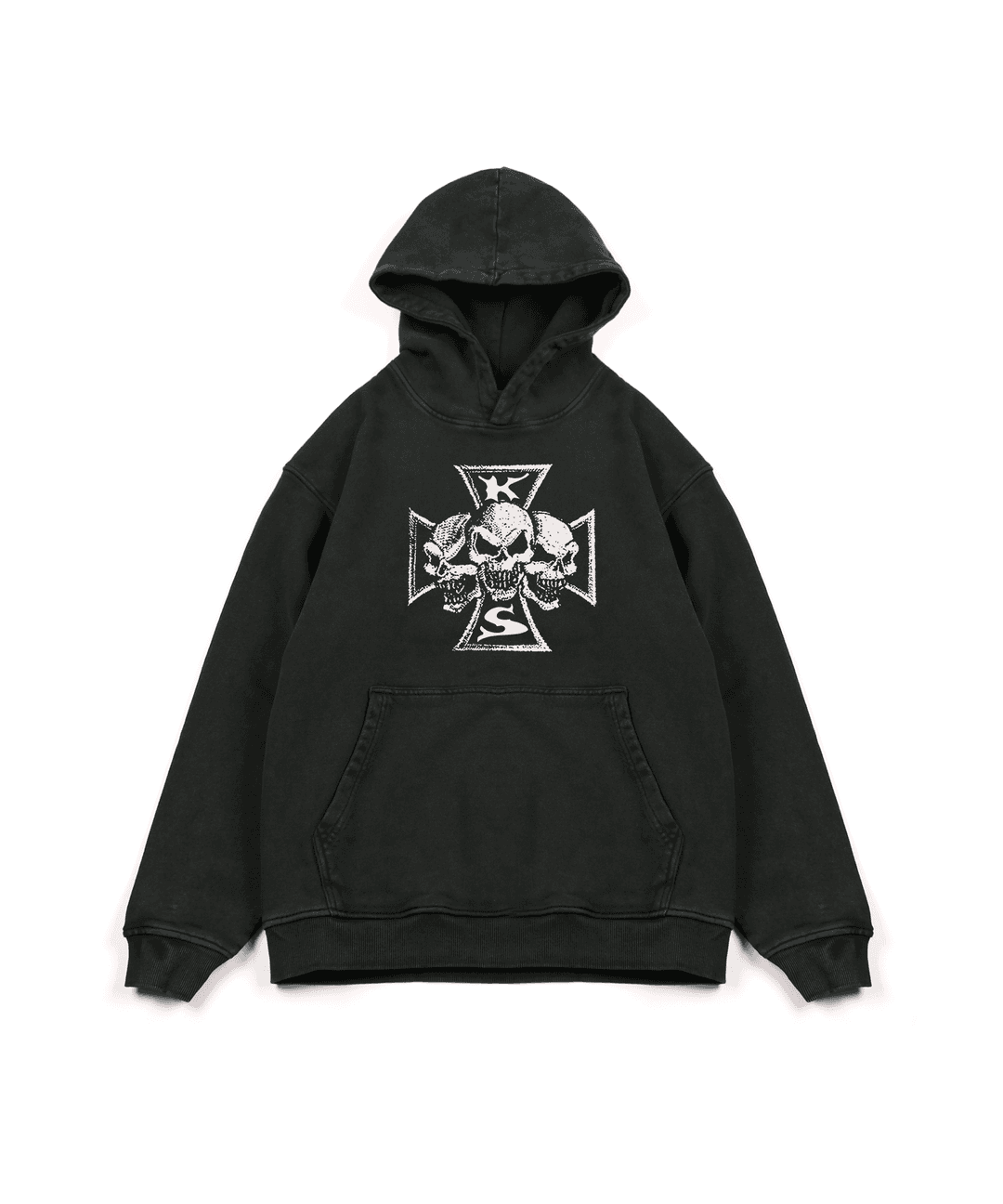 Kaveshop Skull Cross Hoodie(Dark Brown) - S