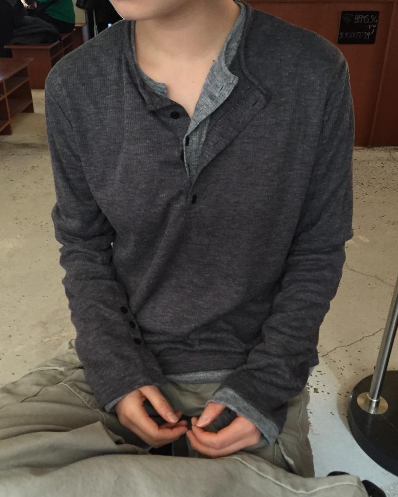 골지 헨리넥 니트