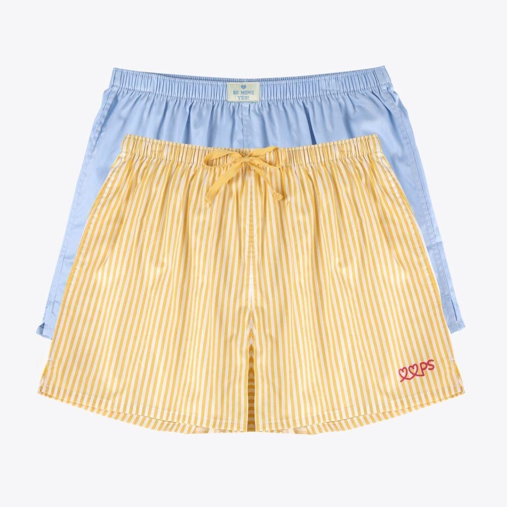 솔리드 스트라이프 여자 트렁크(2매입)