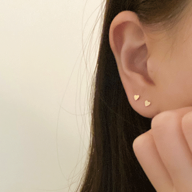 [오늘출발/주문폭주!] 14k 골드필드 미니 하트 귀걸이
