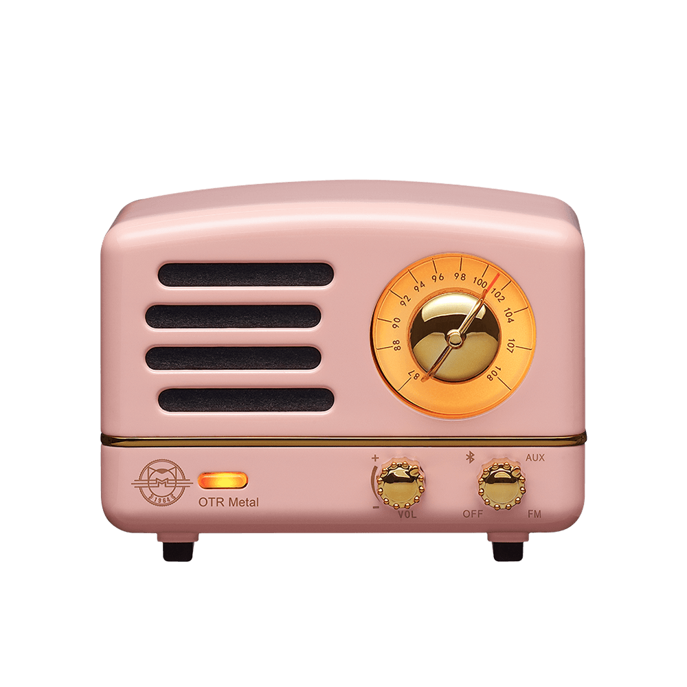 뮤젠 OTR 메탈 Muzen FM라디오 블루투스 스피커 (블러쉬핑크)