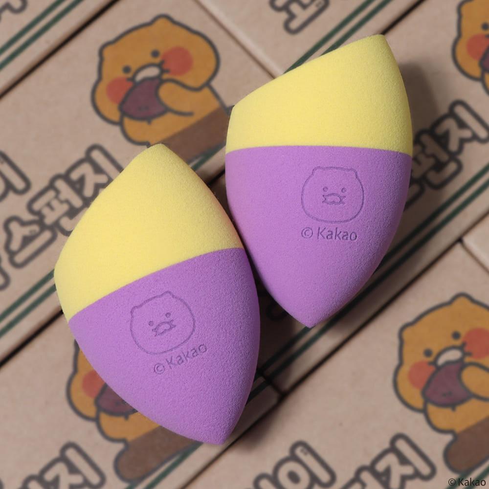 플라리아 카카오프렌즈 춘식이 고구마스펀지2개입 메이크업 파운데이션 퍼프 하이드로
