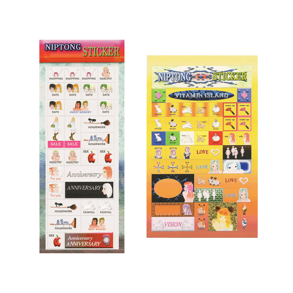 [niptong] 다이어리 캘린더 스퀘어 투명 스티커