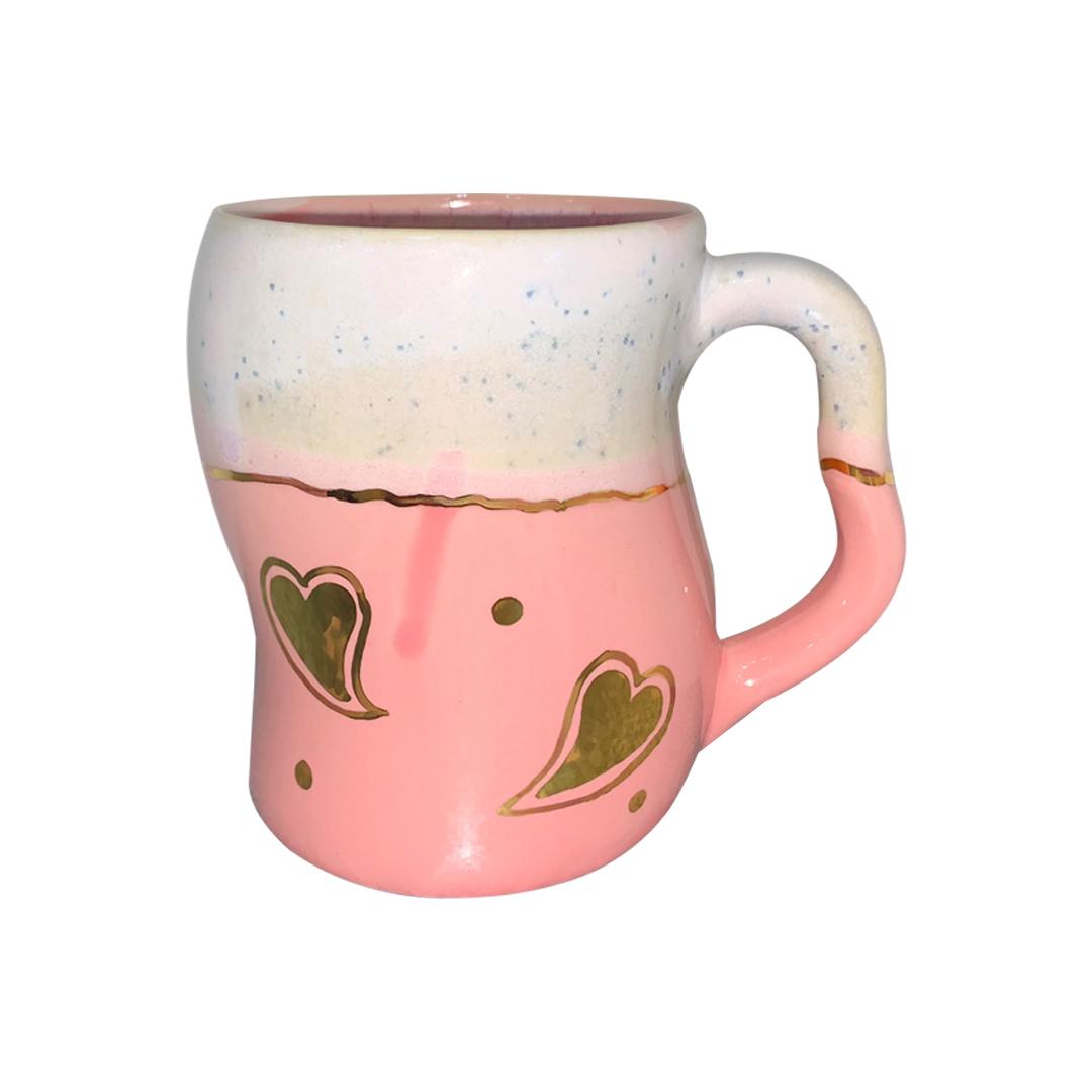 [BAKE AND SOIL] Pink wave mug