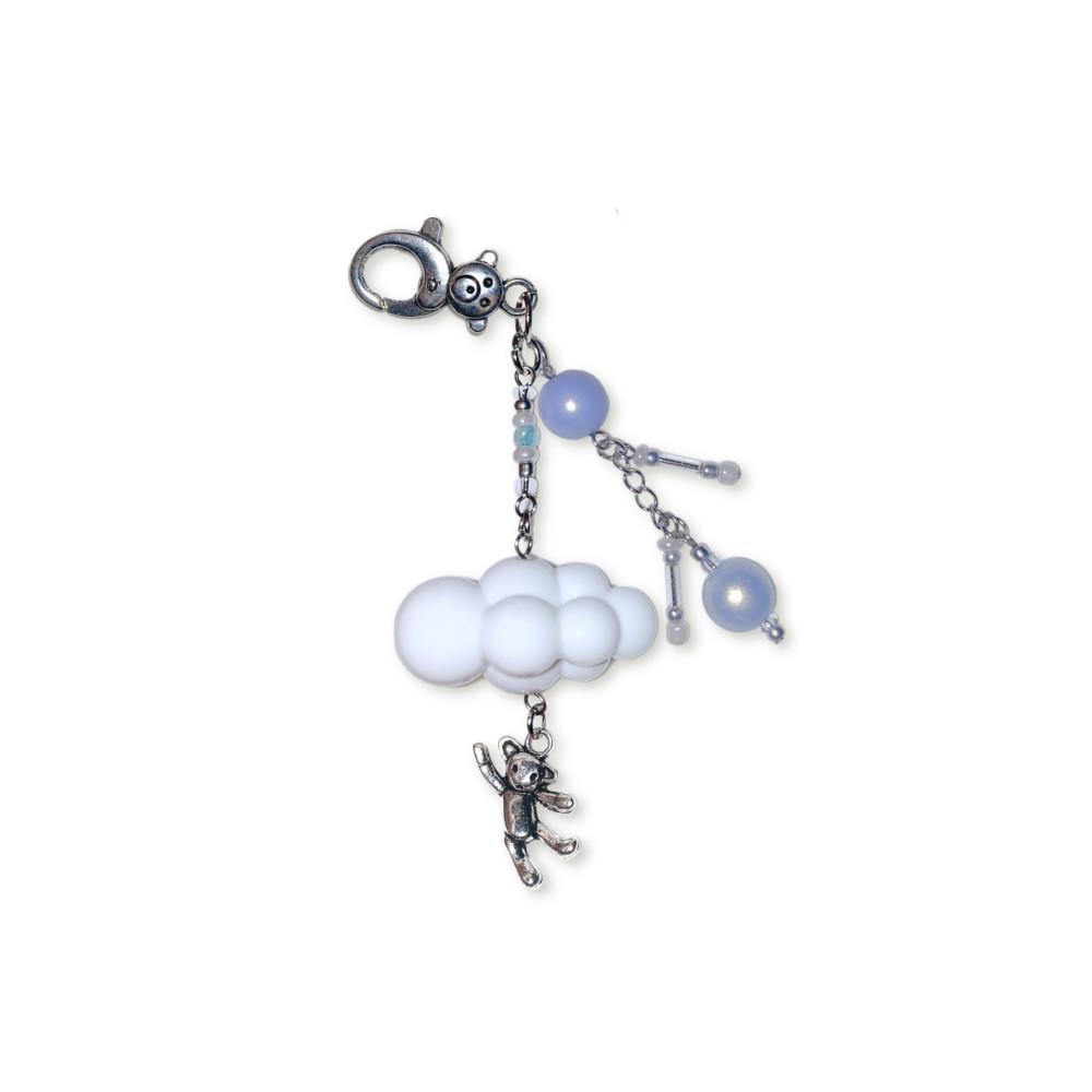 Cloud teddy bear keychain,클라우드 테디베어 키체인