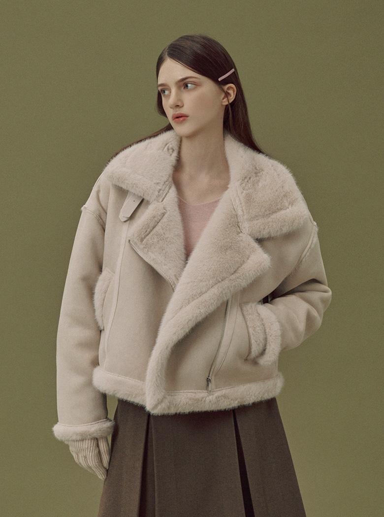 트위 [정향'𝐩𝐢𝐜𝐤]  언시닝 스웨이드 무스탕