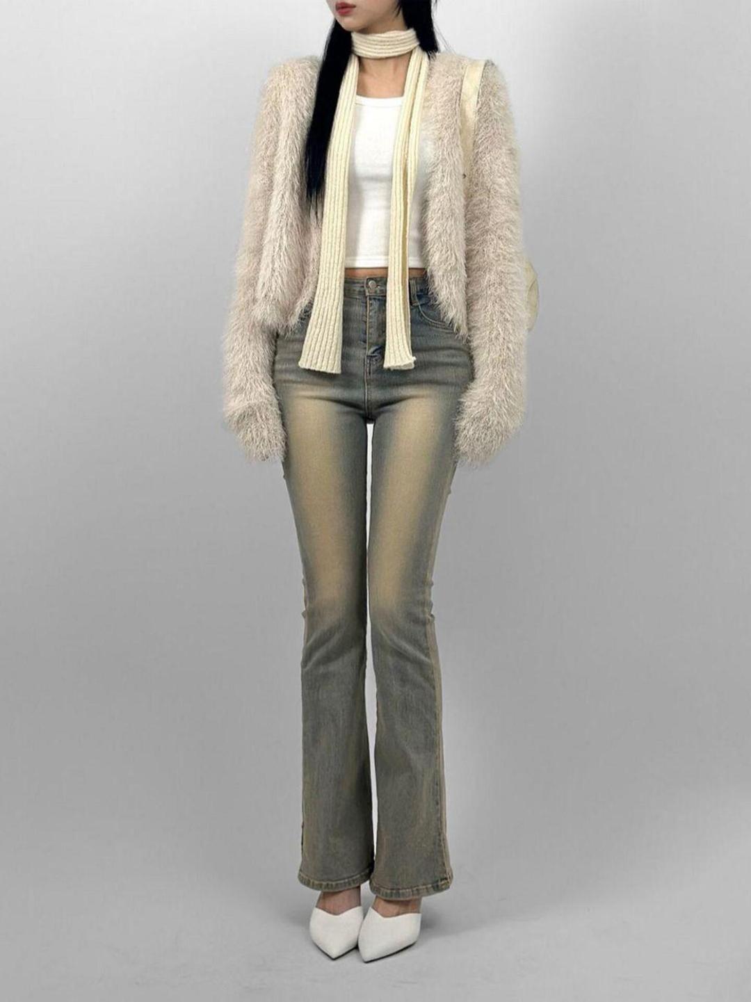 [핏보장! 이쁜 워싱색감/골반 뽕 탈부착 가능]  데님 볼륨 힙 부츠컷 롱팬츠