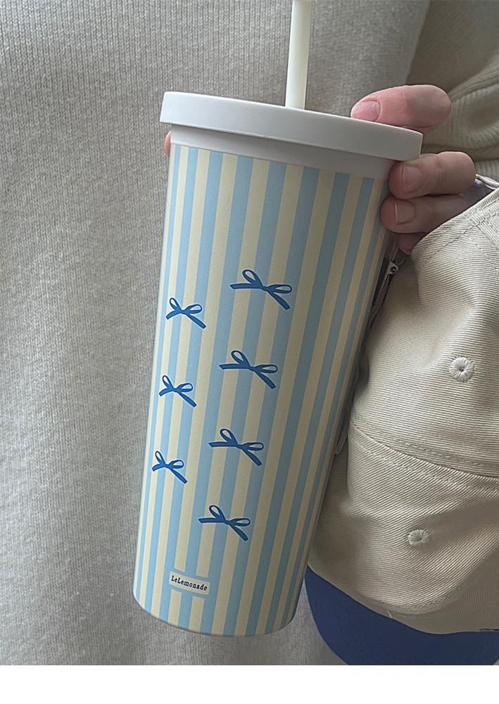 수심 Summer Bow Tumbler 썸머 보우 텀블러 리본 대용량 여름 보냉 휴대용