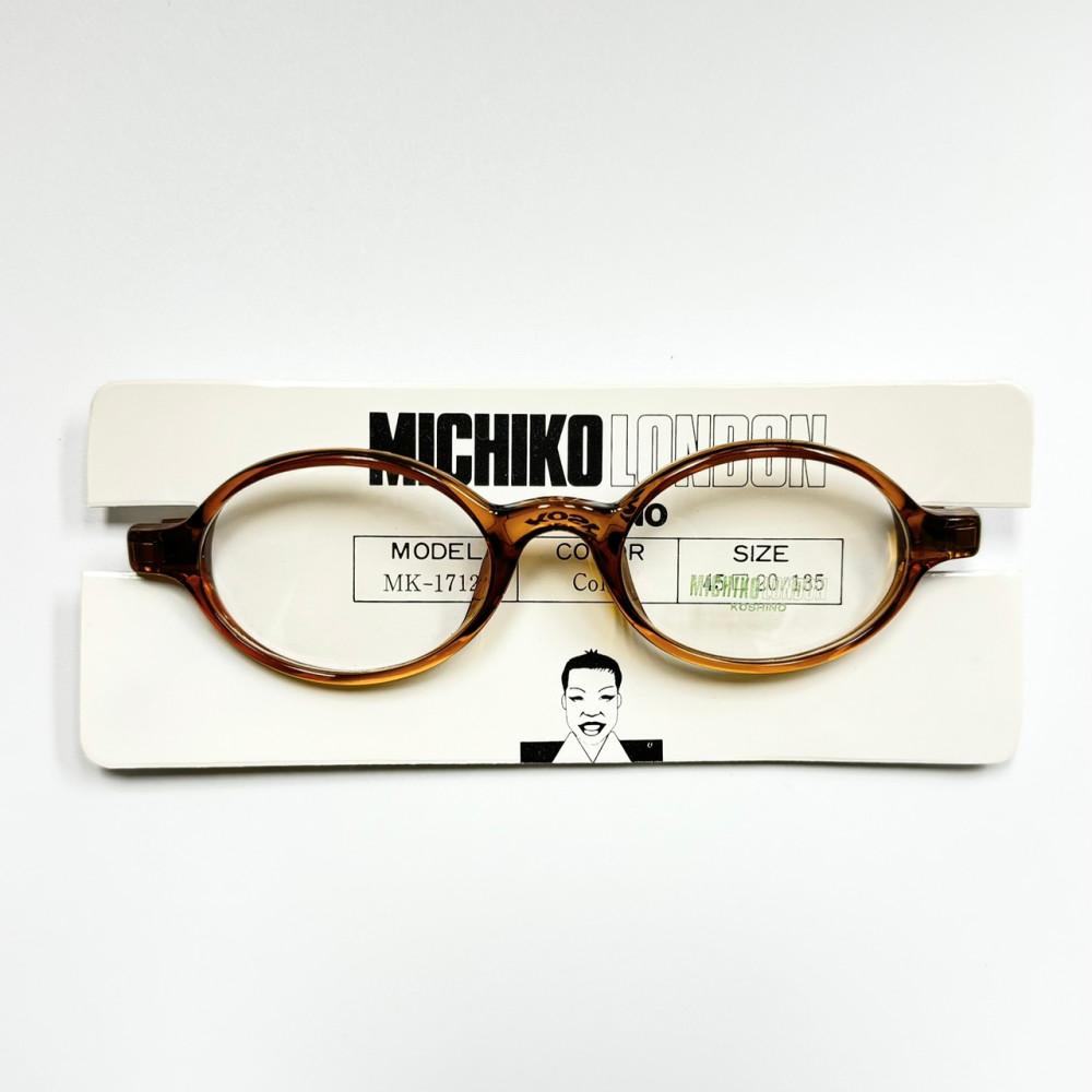 [중고] MICHIKO LONDON 브라운 뿔테 빈티지안경 데드스탁 : 올드올즈
