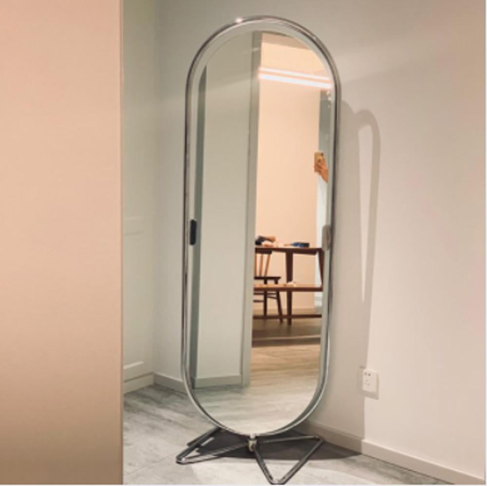 북유럽풍 모던 인테리어 스테인레스 회전 전신거울 36x102cm