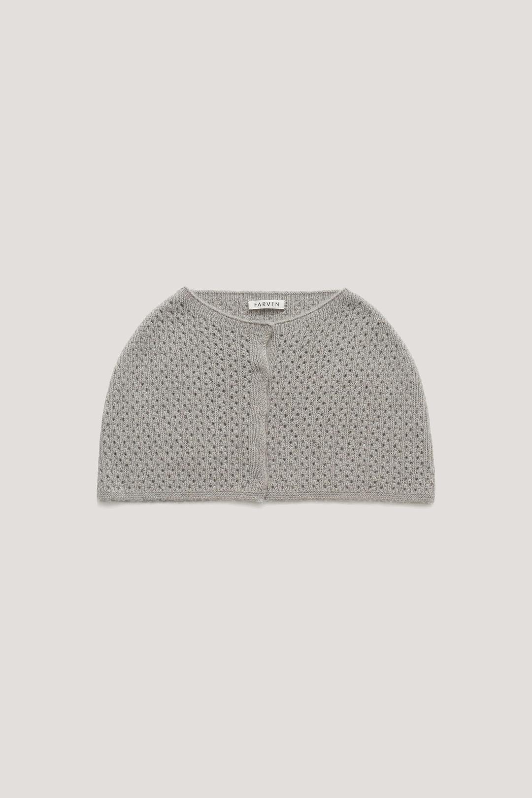 [ALPACA 11%, MOHAIR 12%] MUTE ALPACA KNIT CAPE_GREY / ₩159,000