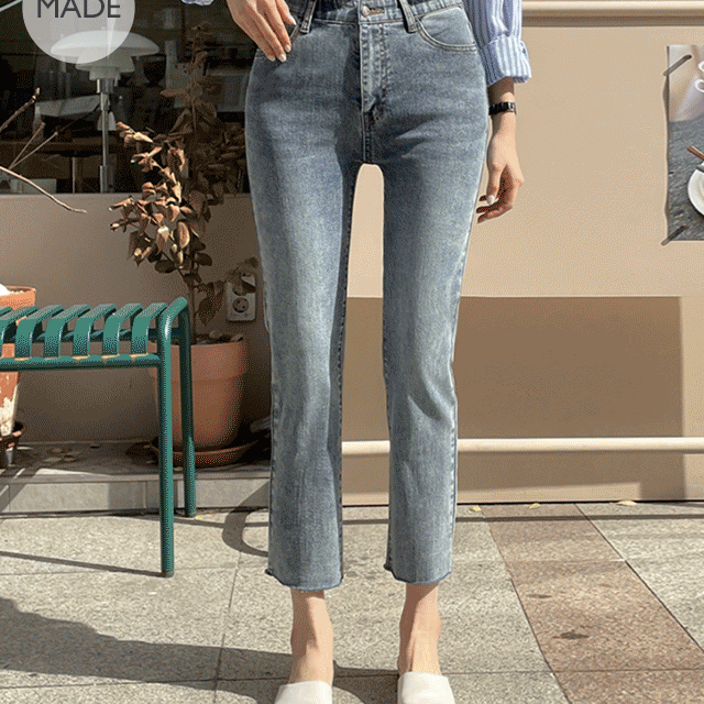 *NEW중청컬러 오픈 [MADE] S~2XL 히든밴딩 슬림 일자핏 그레이시 데님팬츠/그레이시히든밴딩데님