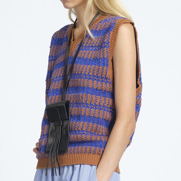 TELA ARGUTO 배색 니트 베스트_OD2D11250