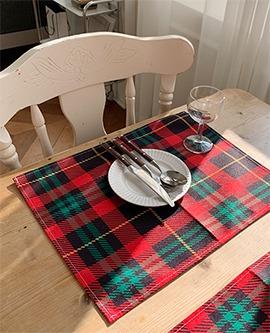Red Check Table Mat 레드체크테이블매트
