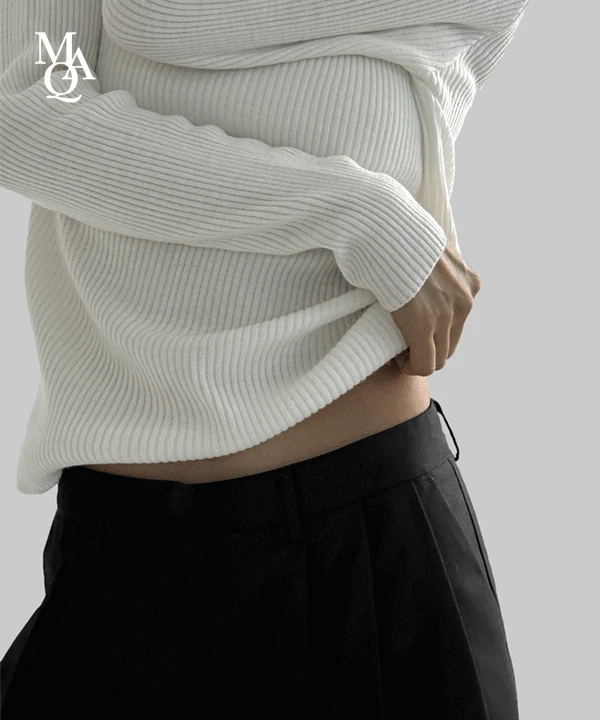 [MNQ MADE] 페리즈 골지 라운드 니트