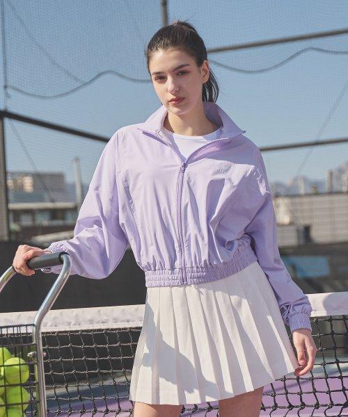 에어스트레치 크롭 집업 자켓_라벤더 바람막이